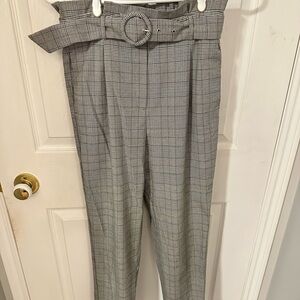 Dynamite Gray Checkered Women's Trousers